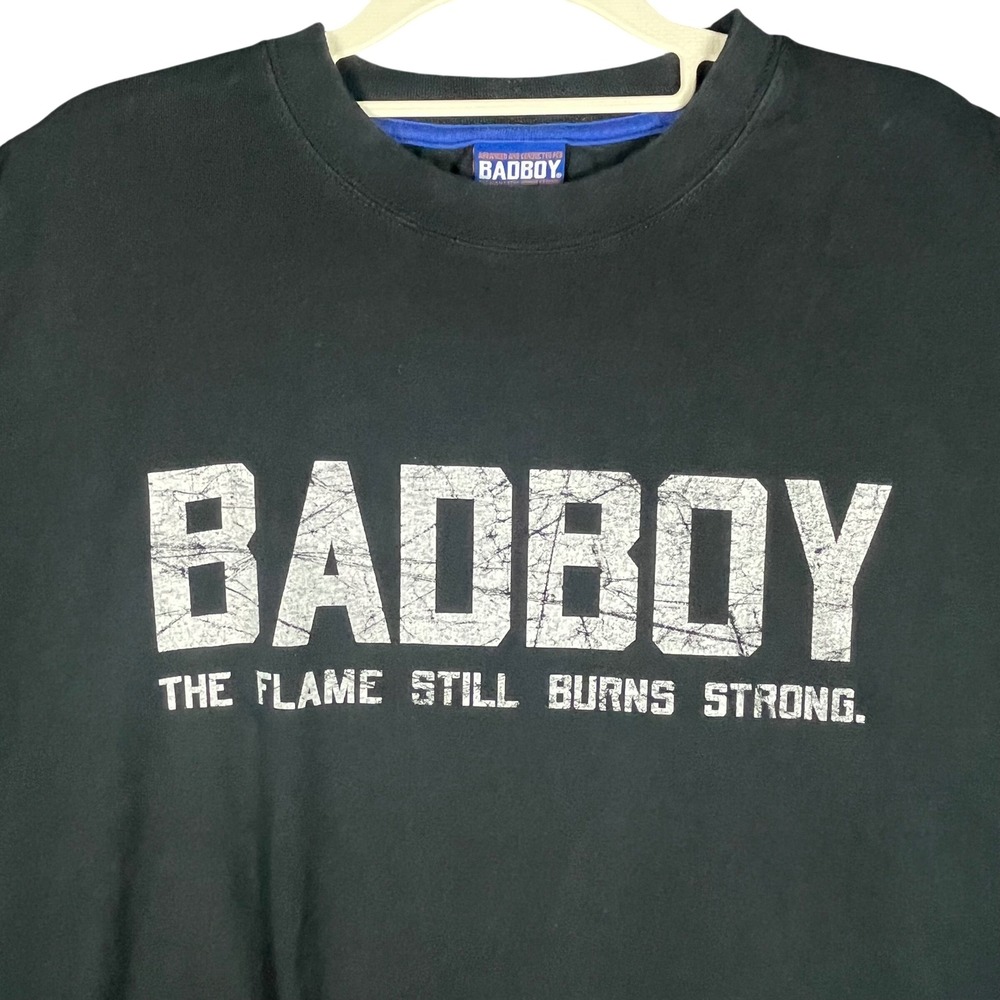 Bad Boy Graphic‎ T-Shirt Mens 4XL Black The Flame Still Burns Strong MMA Y2K